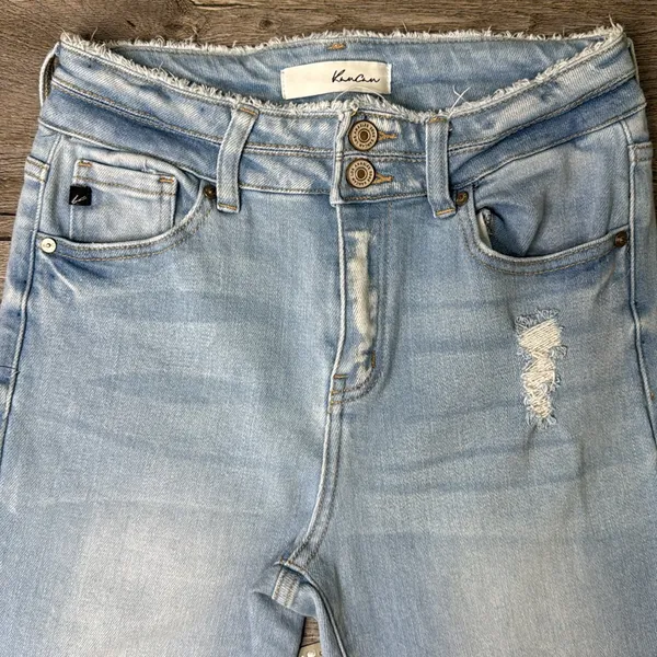 KanCan Light Wash Distressed Ankle Jeans Blue Size undefined - Image 6