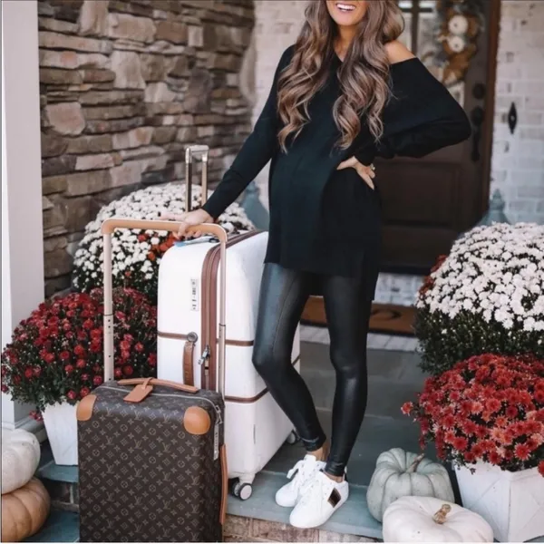 Spanx mama maternity faux leather leggings black XS NEW - Image 4