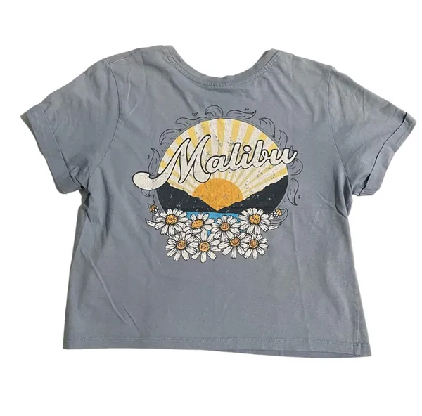 S Vibe N’ Malibu Women’s Comfy Crop Top Graphic T Shirt 100% Cotton Streetwear - Image 2