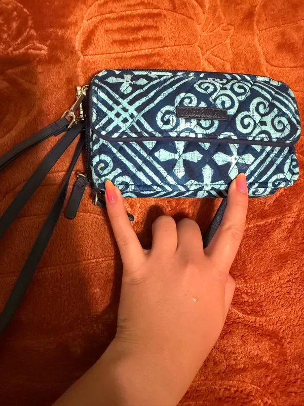 Vera Bradley Bag Shoulder Quilted Blue - Image 4