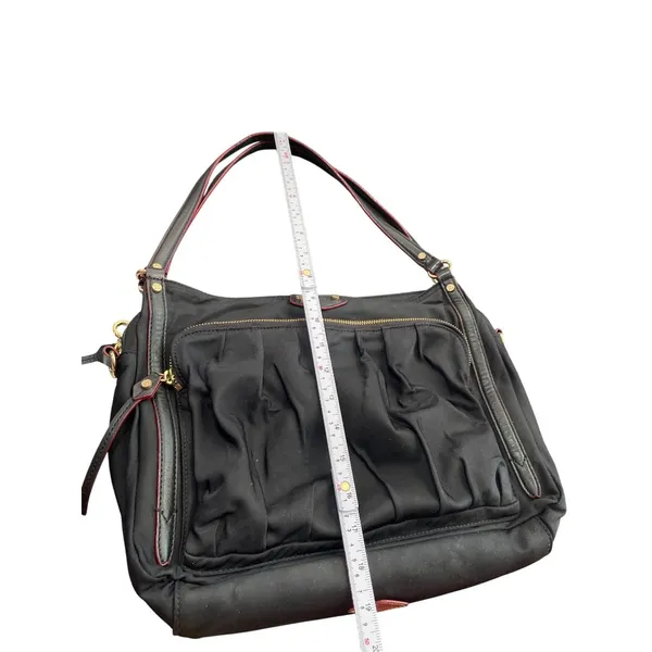 MZ Wallace womans Black Nylon Leather Trim Handbag crossbody SKU 8907 - Image 9
