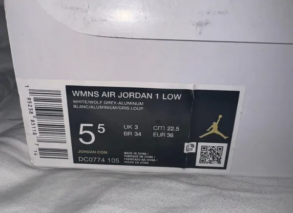 Jordan Nike Air  1 Wolf Gray - Image 9
