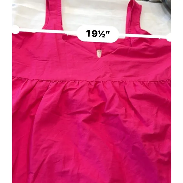 Anthropologie Daily Practice Notch Neck Mini Dress Fuchsia Pink Womens Large - Image 13