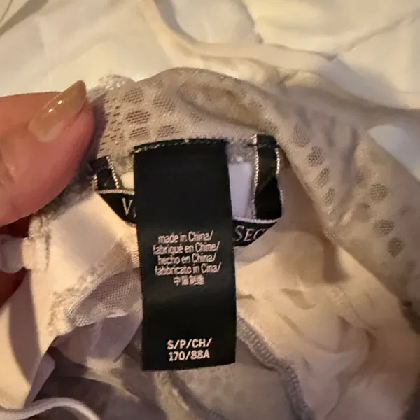 Victorias Secret Lace Animal Print Bodysuit in Light Pink - Image 2