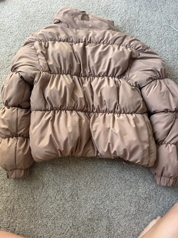 Brown Puffer Boutique Coat Size L - Image 2