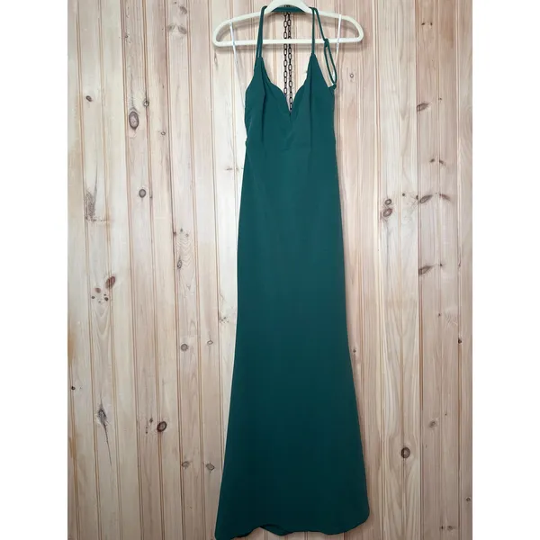 NWT Lulus Incredible Allure Forest Green Backless Mermaid Maxi Dress Holiday S - Image 2