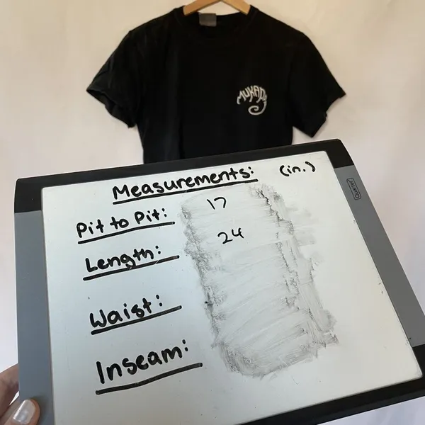 Vintage MuKappa women's size small Black Cotton‎ T-Shirt lightweight summer top - Image 4