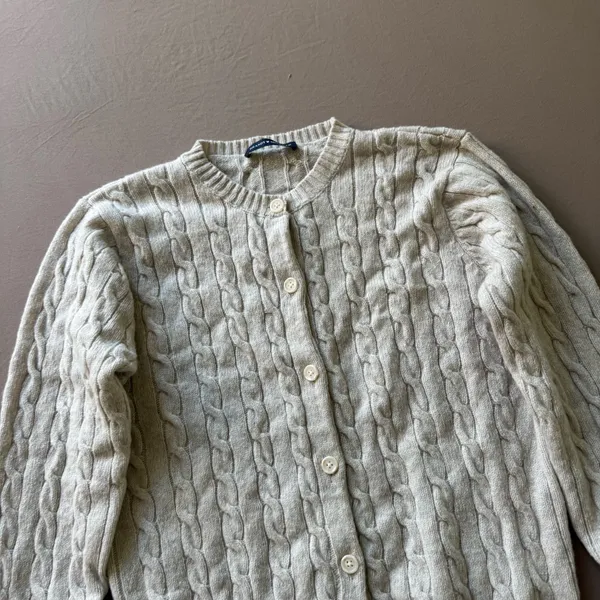 Brandy Melville OLSEN WOOL CABLE KNIT CARDIGAN - Image 9