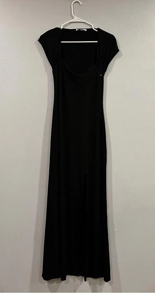 REFORMATION Harlyn Black Cut Out Short Sleeve Maxi Dress Small S NWOT - Image 2