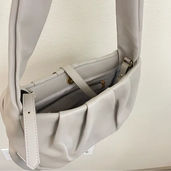 Banana Republic Gray Soft‎ Tie Strap Shoulder Bag - Image 3