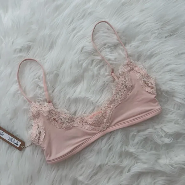 Skims Fits Everybody Lace Scoop Bralette Primrose Tonal Size XXS - Image 2