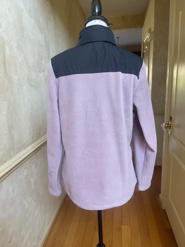 New Balance NWT Fleece Jacket Full Zip Logo Mauve Pink Gorpcore Streetwear L - Image 3