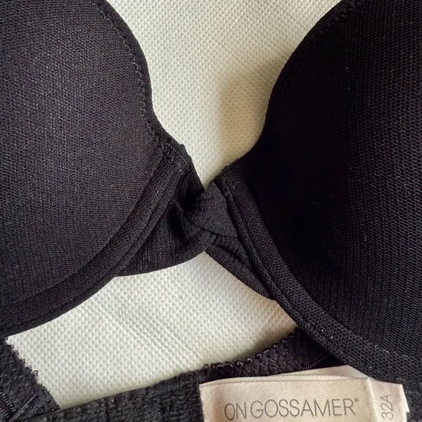 NWT On Gossamer $48 Gossamer Mesh Bump It Up Push Up Bra, Black, Size 32A - Image 11