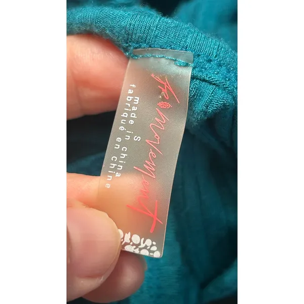 FP Movement‎ Blissed Out Romper S Teal Ribbed Cutout Activewear Athleisure - Image 7