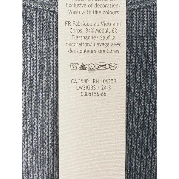 Lululemon Hold Tight Cropped Long Sleeve Shirt Size 6 Blue Ribbed Fitted Casual - Image 11