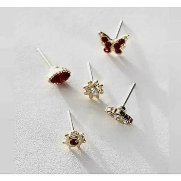 Free People Rosette Stud Pack NWT Black - Image 4