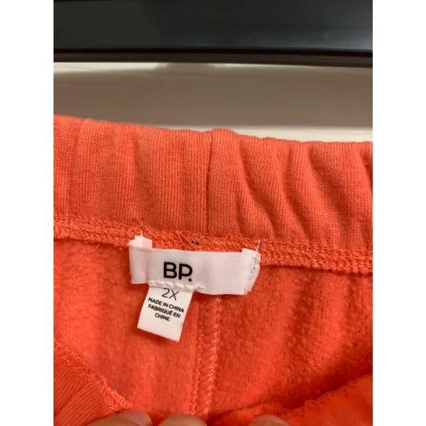 Bp. women's coral camelia pockets fleece joggers size 2X NEW‎ - Image 2