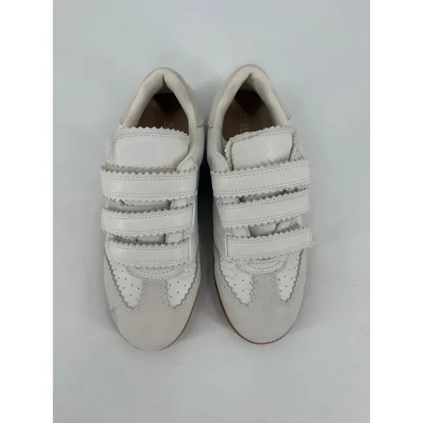 Silent D Seena Sneakers Women 8 White Leather Triple Strap Scalloped Retro - Image 8