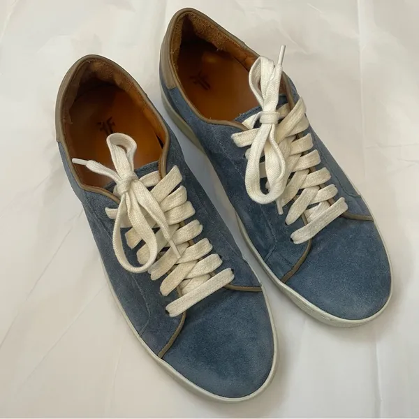 Frye Alexis Low Lace Aqua Suede Sneakers size 8 - Image 13