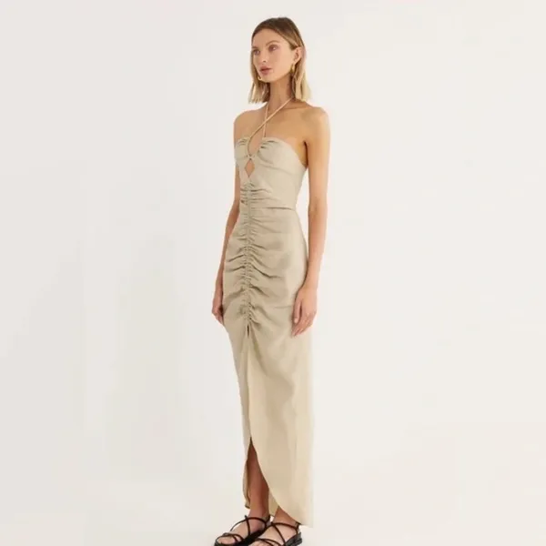 Rumer Estelle‎ Halter Maxi Dress Size M - Image 16