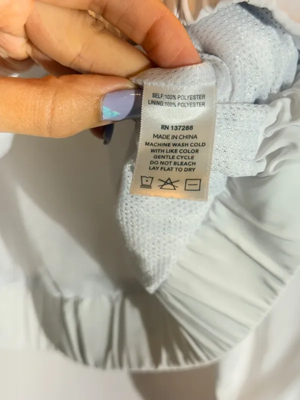 Anthropologie Year of Ours White Tennis Cropped Windbreaker Athletic Jacket XS - Image 10