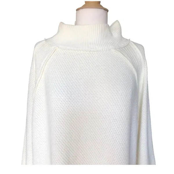 We The Free She’s A Keeper Sweater Ivory Ribbed Funnel Neck Women’s XS NWT - Image 4