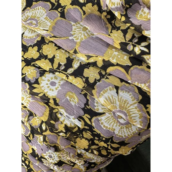 Zara Yellow Purple Floral One Shoulder Bodycon Medium NWT - Image 3