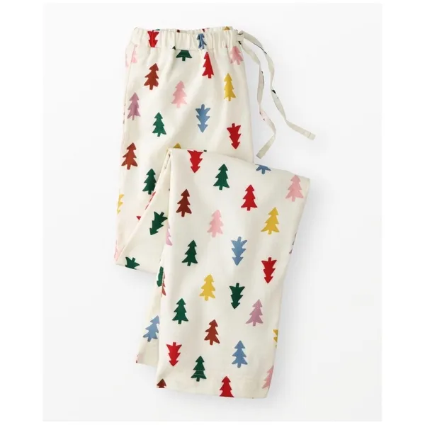 Hanna Andersson Holiday Flannel Pajama Pants Tree 100% Cotton Womens Large - Image 2