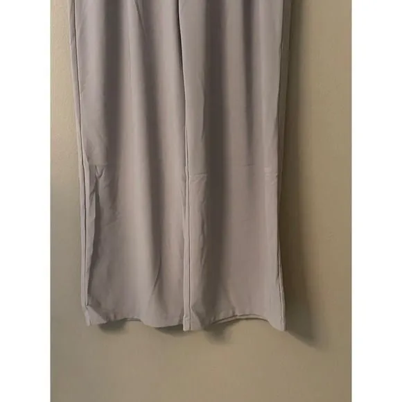 Halara Women Light Grey Wide Leg‎ Palazzo Pants Elastic Waist Pockets Size XS - Image 3
