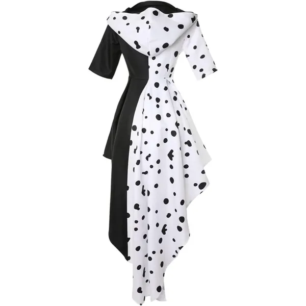 Cruella Devil Costume Women's Coat Dress Cosplay Outfit Halloween X-LARGE - Image 2