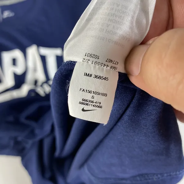 New England Patriots Shirt Adult Small Blue Football Team Apparel Nike NFL Mens - Image 9