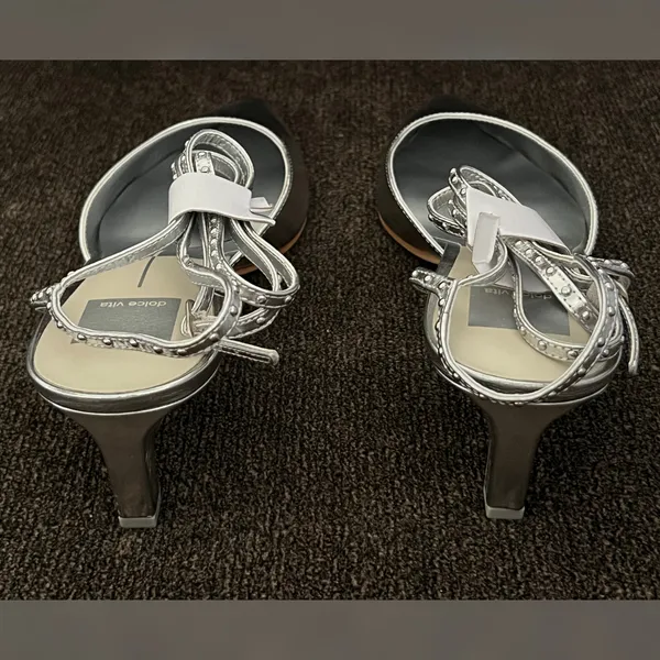 Dolce Vita Loklyn Studded Heels Silver Color Women’s Size- 8.5 - Image 5