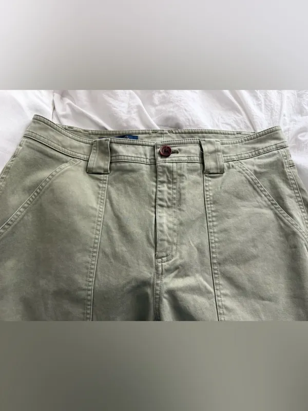 Brooks Brothers Women’s Cargo Cropped Wide Leg Pants in Khaki Green Size 8 - Image 5