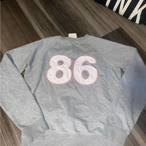 Victoria's Secret PINK Light Gray Sweatshirt - Image 5