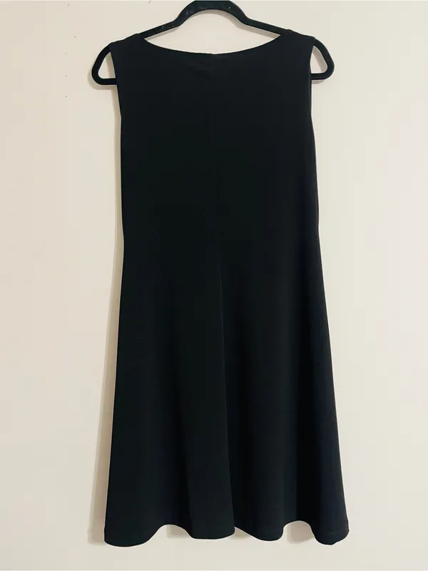 Vintage 90’s Ronni Nicole Black Boho Chic Sleeveless Mini Dress Beaded Neck Sz 8 - Image 13