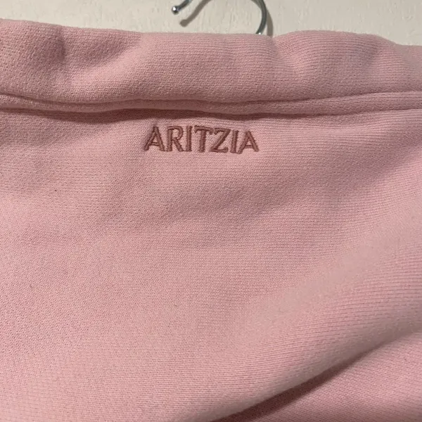Aritzia Sweatfleece Perfect Hoodie XS Pink Oversized Pullover Cozy - Image 8