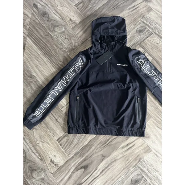 ALPHALETE Women’s EXP Tech Windbreaker- Black Matter, Size Medium - Image 3