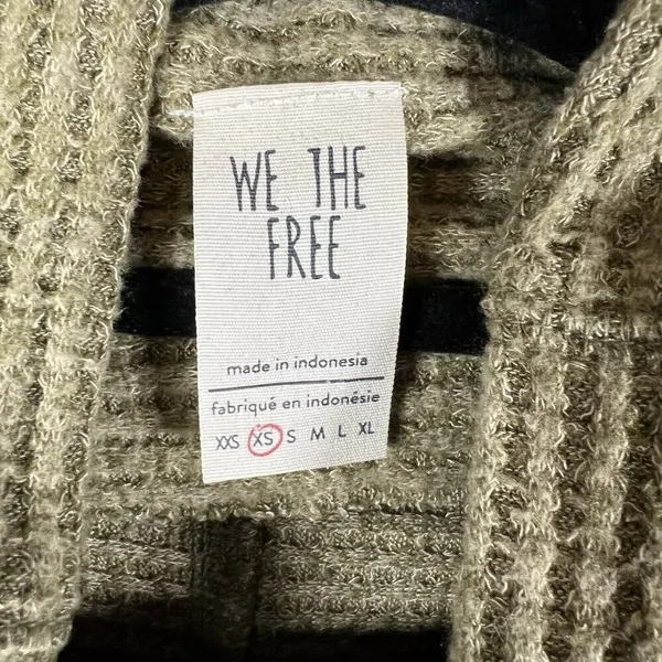 Free‎ People We The Free Turtleneck Sweater Olive Green Ribbed Women’s Size XS - Image 5