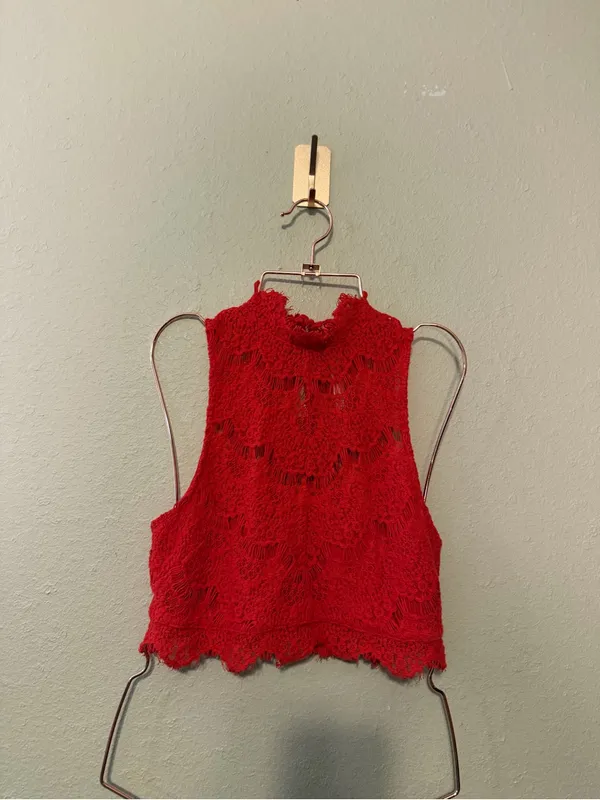 Free People Sabina Ginger Set in Red Size Small - Image 3