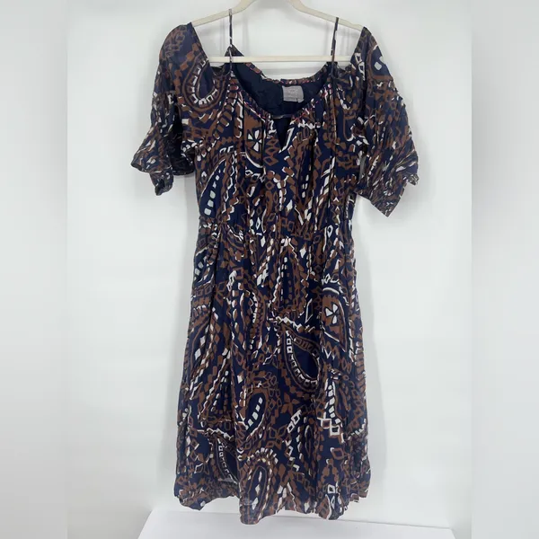 Anthropologie VANESSA VIRGINIA Convivial Midi Dress Boho Cotton - Image 2