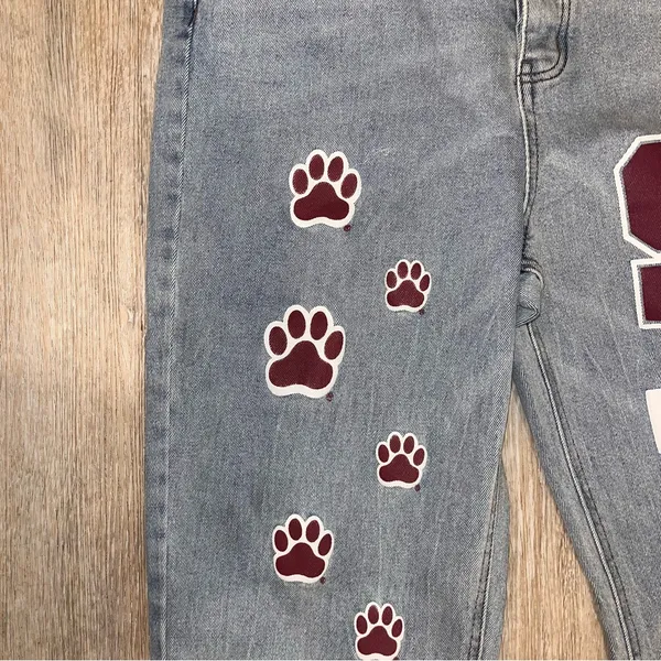 GAMEDAY SOCIAL Legacy Collection Mississippi State MSU Jeans Bulldog Paws 31 - Image 6
