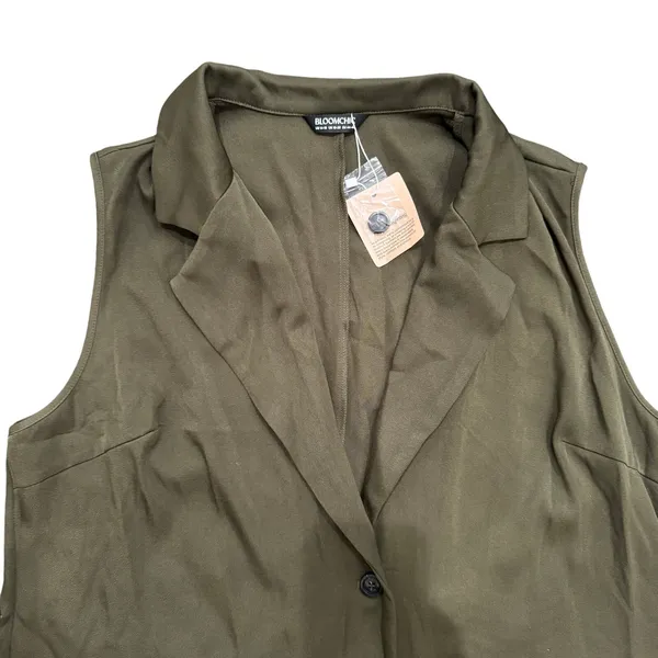 Bloomchic Sleeveless Cardigan Dress in Green, Size 14-16 - Image 2