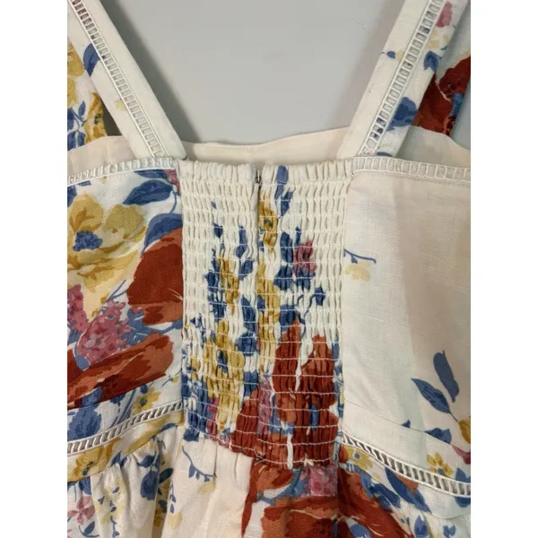 Reformation Everett 100% Linen Floral Midi Dress $298 Sz 0 NEW - Image 12