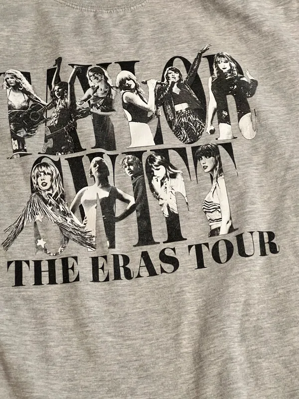 Womens XL official Taylor Swift The Eras Tour Gray Crewneck Sweatshirt - Image 3