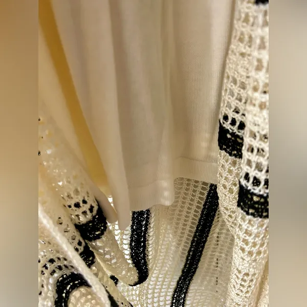 NWT Women's Open Work Maxi Sundress - A New Day Cream/Black Striped - Image 10