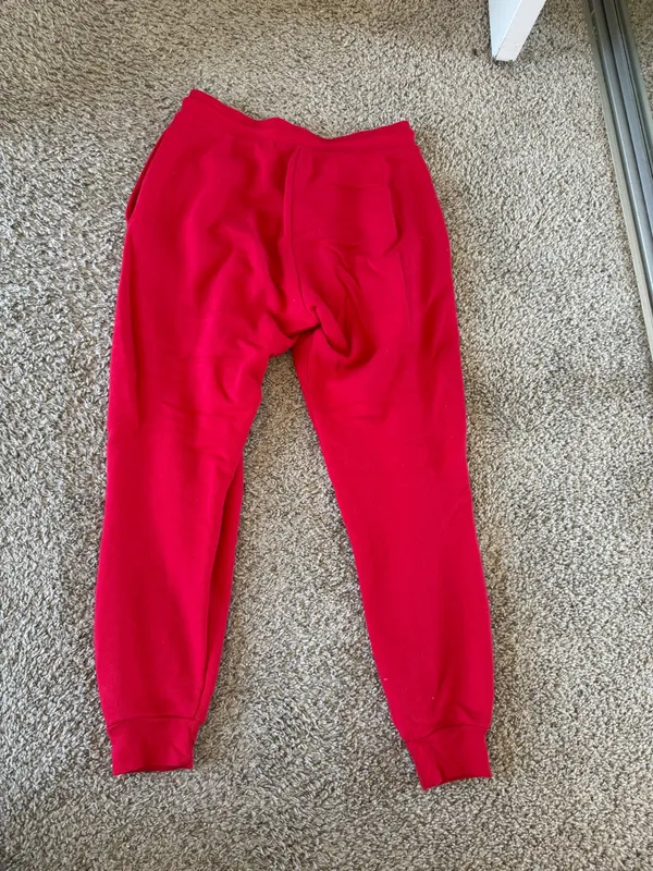 Bella Canvas Red Jogger Sweatpants with Drawstring - Image 3
