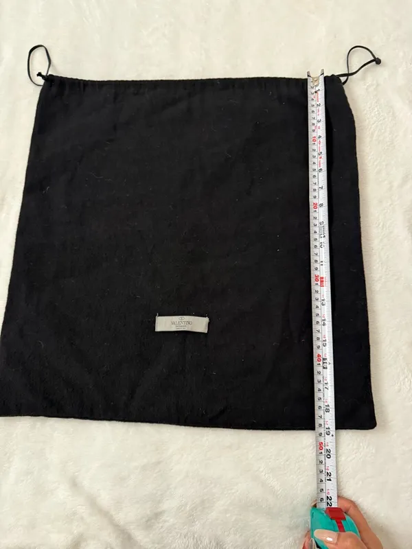 Valentino Garavani Large Black Dust Bag Drawstring Designer Storage Italy - Image 5