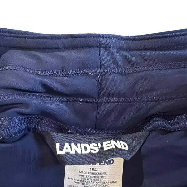 Lands' End Womens Athletic Shorts Size 10 Tall Navy‎ Blue Pull-On Stretch - Image 3