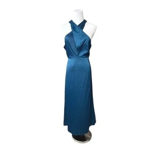 Lulu's Truly Picturesque Dark‎ Blue Teal Open Back Dress XL Cocktail Wedding NWT - Image 3