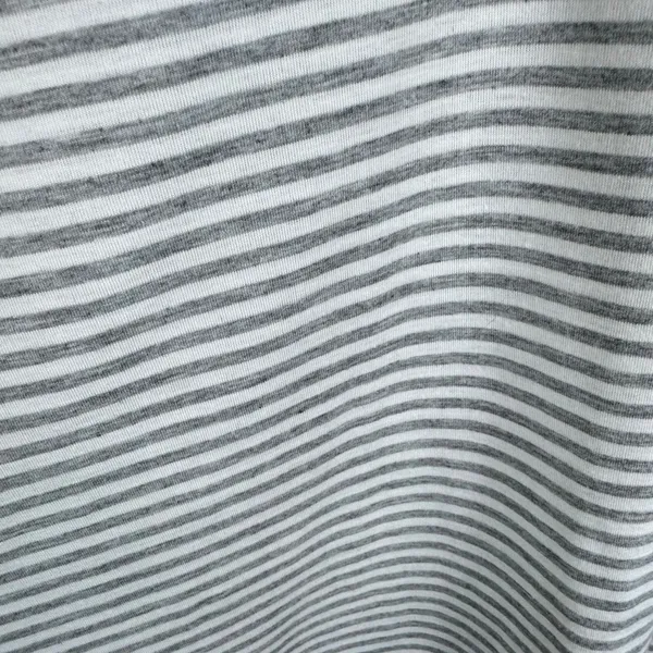 MAZIK Black Lace Trim Gray Striped‎ Lightweight V-Neck T-Shirt Size L - Image 4
